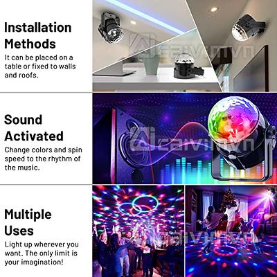 Luditek Sound Activated Party Lights with Remote Control Dj Lighting, Disco  Ball Strobe Lamp 7 Modes Stage Light for Home Room Dance Parties Birthday