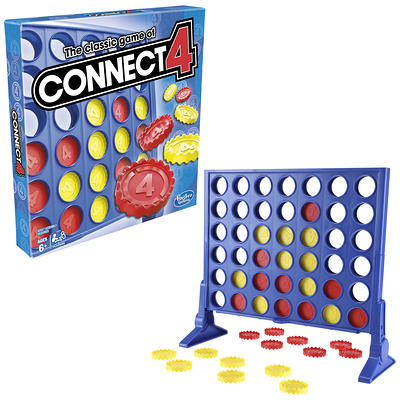 Connect 4 Classic Grid Board Game, 4 in a Row Game for Kids, 2 Player  Strategy Board Games, Ages 6+ 