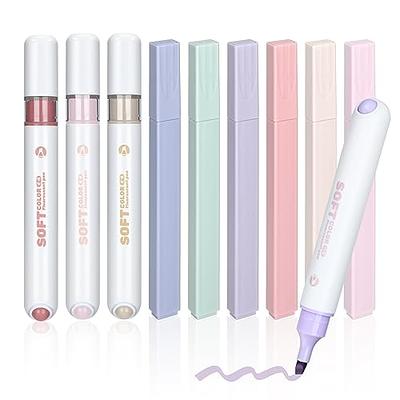 BAYTORY Pastel Highlighters and Colored Ink Pens, Glitter Aesthetic Cute  Highlighter and Pens No Bleed Journaling Stationary School Office Supplies  (Purple) - Yahoo Shopping