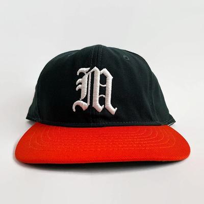 UM Miami Hurricanes Adidas Orange Green White Baseball Hat Cap Fitted 7 7/8