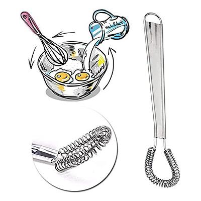 1 Piece 20cm Stainless Steel Magic Hand Held Spring Whisk Mini Kitchen Eggs  Sauces Mixer