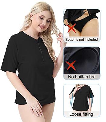 Halcurt SPF Swim Shirts for Women Long Sleeve UV Protection Rash Guard Tops  M at  Women's Clothing store