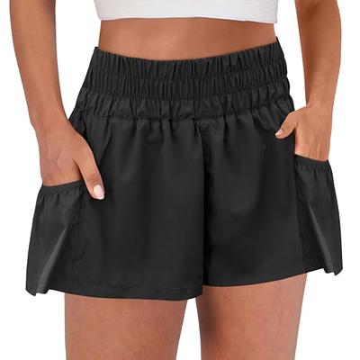 FeelinGirl High Waisted Workout Shorts for Women with Pockets