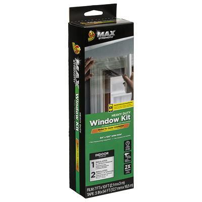 2 Sets Window Insulator Kit Strength Heavy Duty Insulating Film for Patio  Door Weatherproofing Window Insulation Film with Double Faced Adhesive Tape  for Heat and Cold Winter, 84 Inch x 118 Inch 