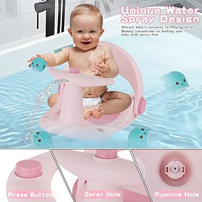 Morefeel Baby Bath Seat,Baby Bathtub Seat for Sit-up,Baby Shower