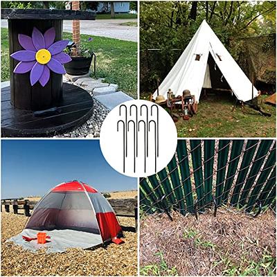 ACXFOND 16 Inch Rebar Stakes, 12Pcs Heavy Duty Rebar Stakes J Hook 5/16  Ground Stakes Tent Stakes Rust Proof Coated Ground Anchors with Chisel  Point End for Camping Camping Tent - Yahoo Shopping