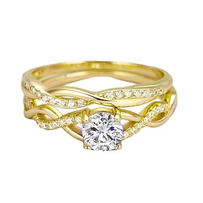 Ginger Lyne Collection Queena Bridal Wedding Ring Set for Women 14