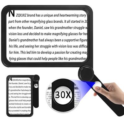 2 Pack] 5X Magnifying Glass for Reading Large Page Viewing Area Magnifiers  Lightweight Handheld Magnifier for Reading Seniors and Low Vision Person  Silver - Yahoo Shopping
