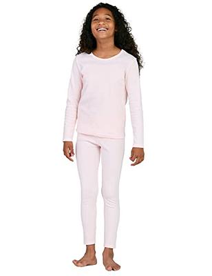 LAPASA Girl Thermal Underwear Set 100% Cotton Soft Long Johns Base Layer  Kids Top Long Sleeves & Bottom Winter G09 11-12 Years Baby Pink - Yahoo  Shopping