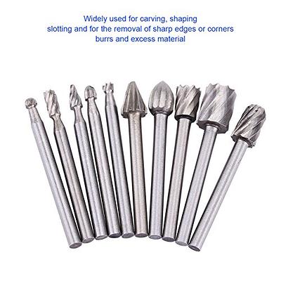 Engraving Router Bit Carving Bits, 20 PCS HSS Rotary Tool Accessories  Rotary Bits Burr Set with 1/8''(3mm) for DIY Woodworking, Carving,  Engraving, Drilling 
