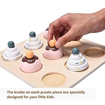 AZEN Montessori Toys for 1 2 3 Year Old Boys Girls, Sensory Toys for  Toddlers 1-3, Wooden Sorting & Stacking Toys, Toddler Learning Shape Sorter