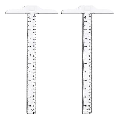  2pcs T Square Ruler 6 Inches Clear Acrylic T-Square