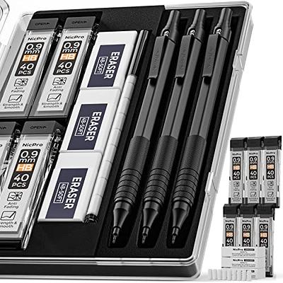 Nicpro 6 PCS Art Mechanical Pencils Set Metal, Artist Drafting Pencil