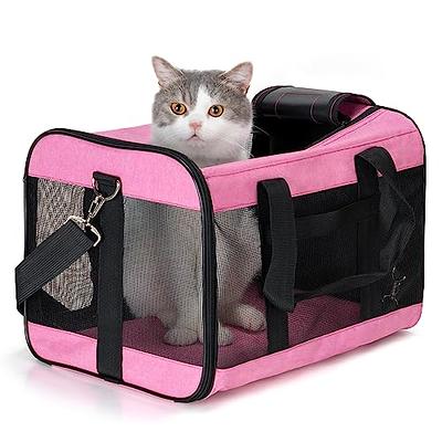 NewEle Fashion Dog Purse Carrier for Small Dogs with 2 Extra Pockets, Holds Up to 8lbs Quality PU Leather Pet Carrier, Cat Carrier, Airline Approved