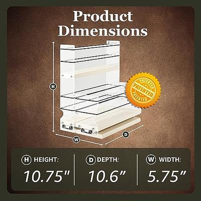 Vertical Spice 2 Tier Sliding Spice Rack Organizer for Standard