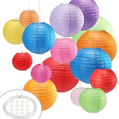 20 Colorful Paper Lanterns for Birthday Decorations Weddings Parties &  Events Round Hanging Paper Lanterns in Sizes 681012 - AliExpress