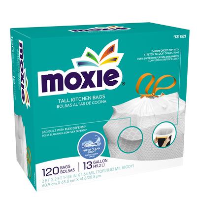 Mint-X MintFlex 13-Gallons Mint White Plastic Kitchen Drawstring Trash Bag  (40-Count) in the Trash Bags department at