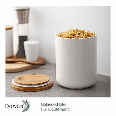 DOWAN Kitchen Canisters, 54 Oz Ceramic Jar, Coffee Storage Container with  Airtight Lid, Countertop Ceramic Canisters for Flour, Sugar, Bean, Spices,  Snacks, Nuts, Cookie, Farmhouse Kitchen Decor - Yahoo Shopping