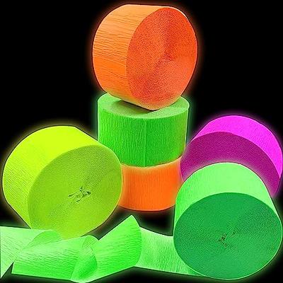 8 Rolls Crepe Paper Streamers Glow Party Crepe Paper Streamer Roll  Fluorescent Neon Crepe Paper Streamers for Halloween Party Neon Party  Wedding