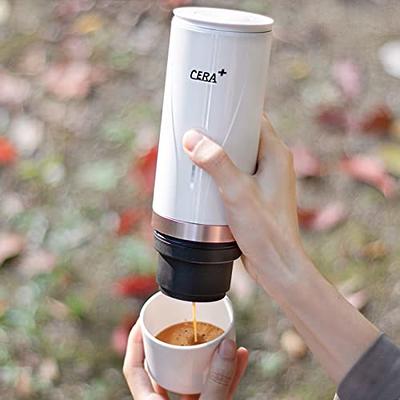 Mini Espresso Coffee Maker, Portable Electric Espresso Machine, Compatible  Ground Coffee Hand Coffee for Camping, Hiking 