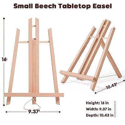Compact Foldable Wooden Easel for Painting - 16 - Travel-Friendly - 3 Pack
