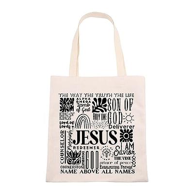 Scripture Tote Blue Paisley