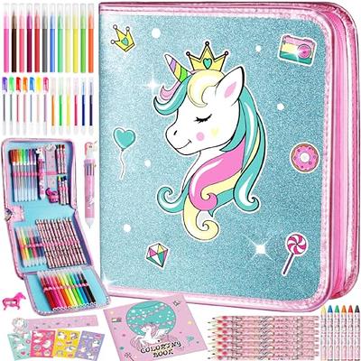 Fruit Scented Markers Set 44 Pcs Filled Stationery with Unicorn Pencil  Case,Art Supplies for Kids Ages 4-6-8, Perfect Unicorn Gifts For