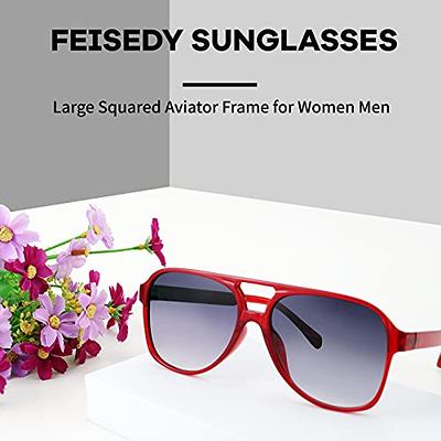  FEISEDY One Piece Square Sunglasses Lightweight Women