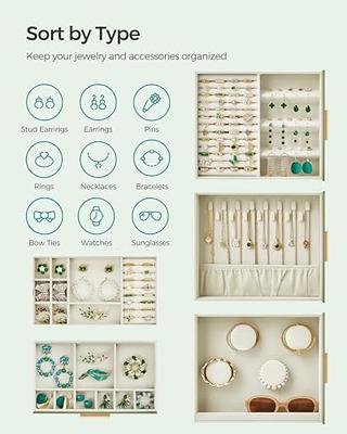 SONGMICS 5-Layer Jewelry Organizer with 3-Side Drawers with Big