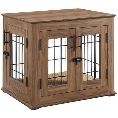 FUFU&GAGA White Medium Small Dog Kennel Indoor Use, Furniture Corner Dog  Crate with Cushion, Pet Corner Crate for Limited Room YLM-KF150137-03-01-c  - The Home Depot