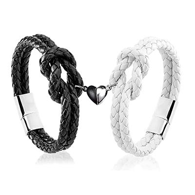 Leather Bracelet Knot - White