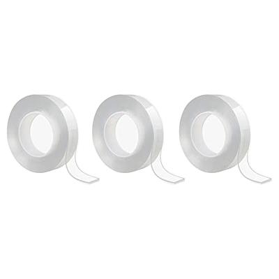 6 Pcs Clear Curtain Glide Tape, 0.59 Inch X 9.84 Ft Curtain Slide