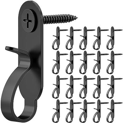 Mini Outdoor Cable Clips with Adhesive Tapes Light Clips Decoration Clips  Self Adhesive Hooks Wire Holder for Christmas and Fairy Light Black 50  Pieces