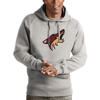 Men's Antigua White New England Patriots Victory Pullover Hoodie