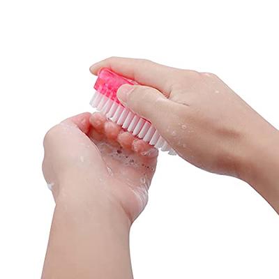 4 Pcs Nail Brush Two Sided Fingernail Scrub Brush Hand Cleaning Brushes Soft Stiff Bristles Nails Toes Scrubber for Men Women Kids