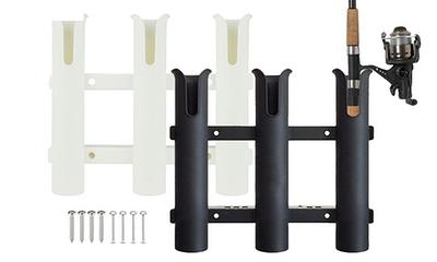 Fishing Rod Holder for Garage Storage, Multiple Pole Wall Mounted Space  Saver, Heavy Duty Steel Construction, Available in Spinning or Offshore
