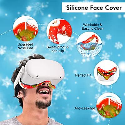 Relohas Deluxe 5 in 1 Silicone Accessories for Meta Quest 3, VR Protective  Case Set for Oculus Quest 3, Controller Grip Cover, VR Shell Cover, Face