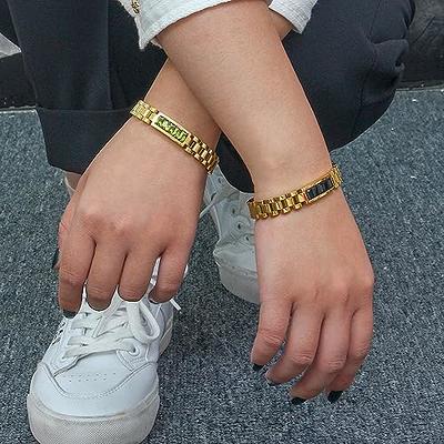 Link Bracelet Apple Watch Band Stainless Steel | Bracelet Apple Watch Gold  Metal - Watchbands - Aliexpress