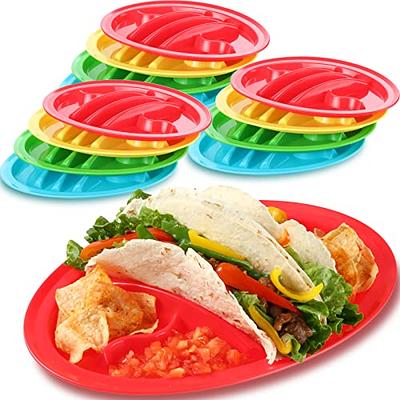 Taco Holder Plates Taco Accessories Stainless Steel Taco Shell Holders Taco  Tray Plates Taco Bar Serving Dishes With Sauce Bowl