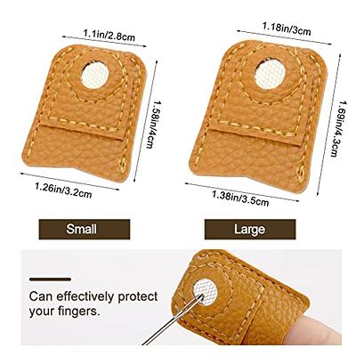 11Pcs Sewing Thimble Finger Protectors, Adjustable Metal Copper Finger  Thimble Silicone Leather Thimble Finger Tips Finger Shield Ring Fingertip Quilting  Sewing Supplies for Embroidery Needlework(B) - Yahoo Shopping