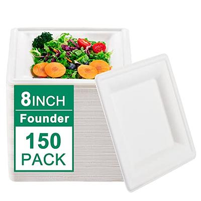 I00000 Heavy Duty 100% Compostable 9 Inch Paper Plates, 100 Pack Disposable  Plates Bagasse Plates Biodegradable Eco-Friendly Natural White Sugarcane Paper  Plates Microwaveable Plates for Party, Picnic - Yahoo Shopping