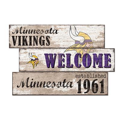 Officially Licensed NFL Minnesota Vikings Distressed State w/ Logo