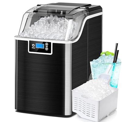 Kndko Nugget Countertop Ice Maker,45lbs/Day,Pebble Ice Maker Machine with  24-Hour Timer, Self-Cleaning Crushed ice Maker with Chewy Ice for Home &  Kitchen Party,RV,Black - Yahoo Shopping