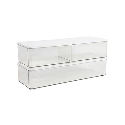 Martha Stewart Brody Plastic Storage Organizer Bins With Lid 2 H x