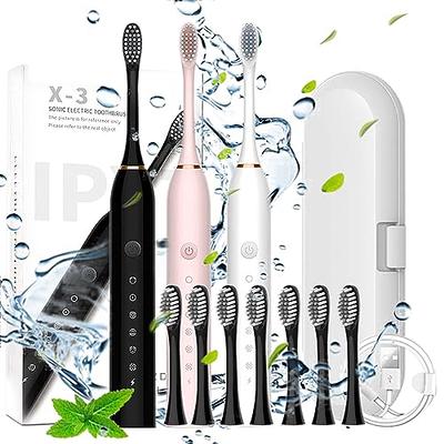 Electric Toothbrush, 6 Cleaning Modes Travel Toothbrush Set with 8 Brush  Heads and Toothbrush Box, IPX7 Water Proofing Newly Electric Toothbrush for