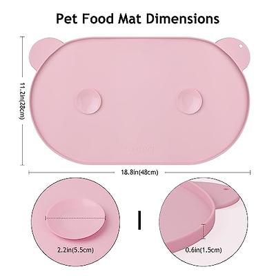  SHARKWOOD Dog Food Mat, Absorbent Waterproof Dog Water Mat Bowl  Mat, Dog Mat for Food and Water, Non Slip Pet Food Mat, Rubber Backing Dog  Mats for Floor(Dog Paw, Dark Grey