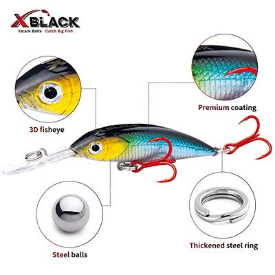 XBLACK Crankbaits Lures Kit Crankbait Fishing Lures Kit Hard Fishing Lures  Set 5PCS for Bass Fishing in Saltwater and Freshwater, XBLACK Baits, Catch  Big Fish! - Yahoo Shopping