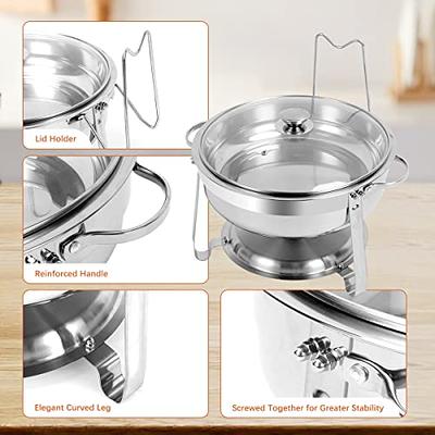 Valgus 8QT Stainless Steel Chafing Dish Buffet Chafer Set with Foldable  Frame Water Trays Food Pan Fuel Holder and Lid Food Warmers for Parties,  Banquet, Buffets, Wedding, Dining 2 Pack - Yahoo Shopping