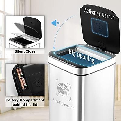 Touchless Sensor Trash Can Clearance 13 Liter/3.4 Gallon Small Capacity  Trash Can With Lid Sensor Kitchen Bin Recycling For Kitchen/Living  Room/Office