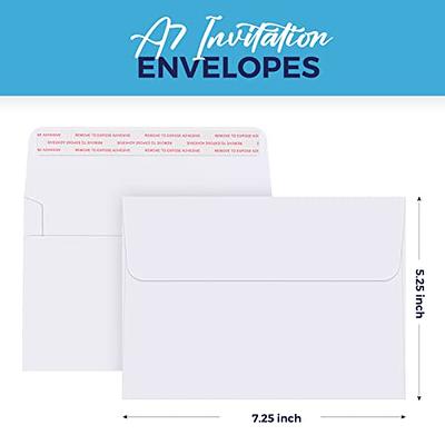 ACSTEP 200PACK 5 X 7 Envelopes, White A7 Envelopes Self Seal for Weddings,  Invitations, Photos, Postcards, Greeting Cards Mailing,Baby Shower